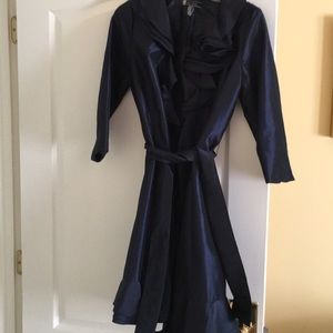 Beautiful evening coat with belt.